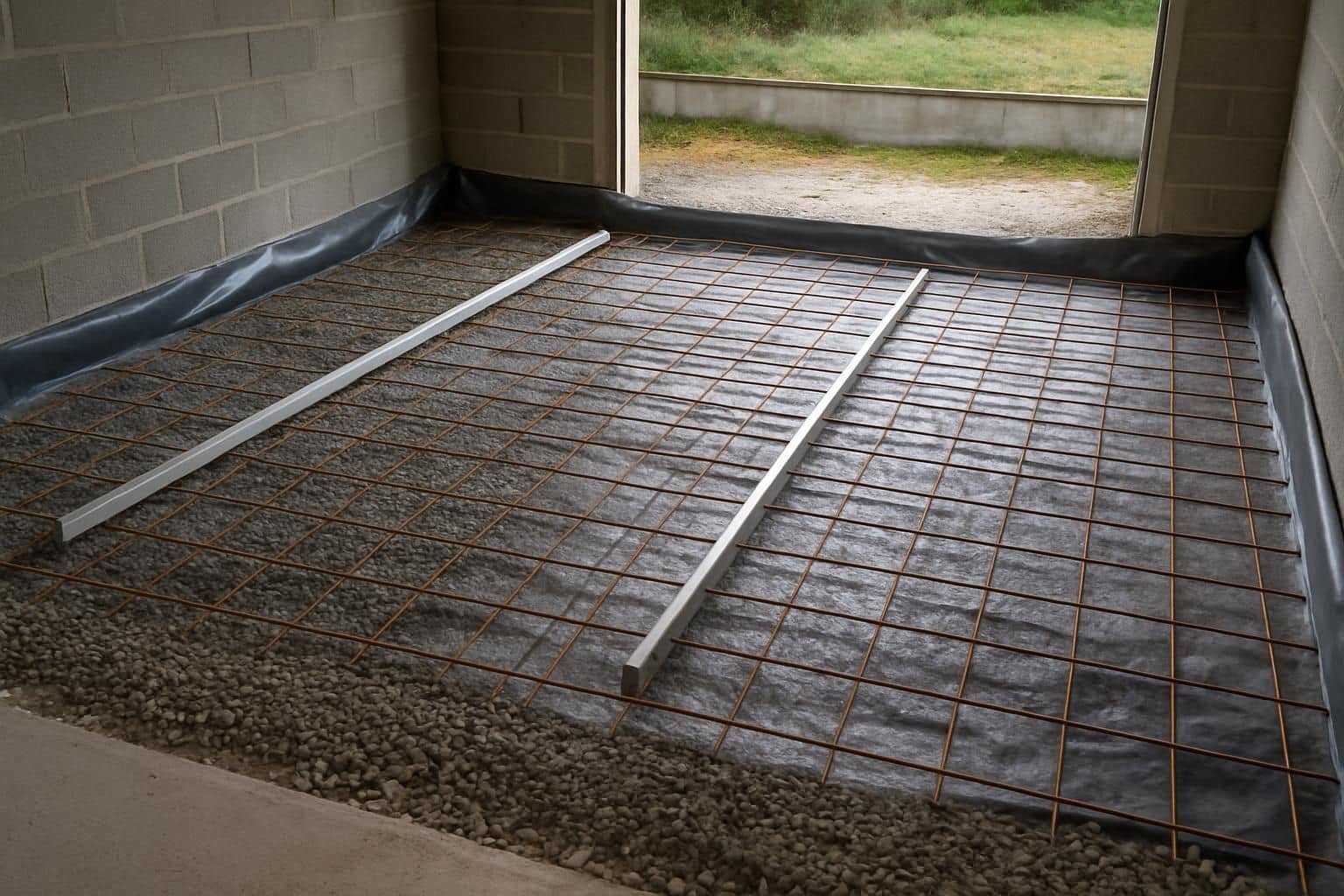 Découvrez tout sur la dalle béton pour garage en 2026 : épaisseur recommandée, techniques de ferraillage et estimation des prix pour réussir votre projet.
