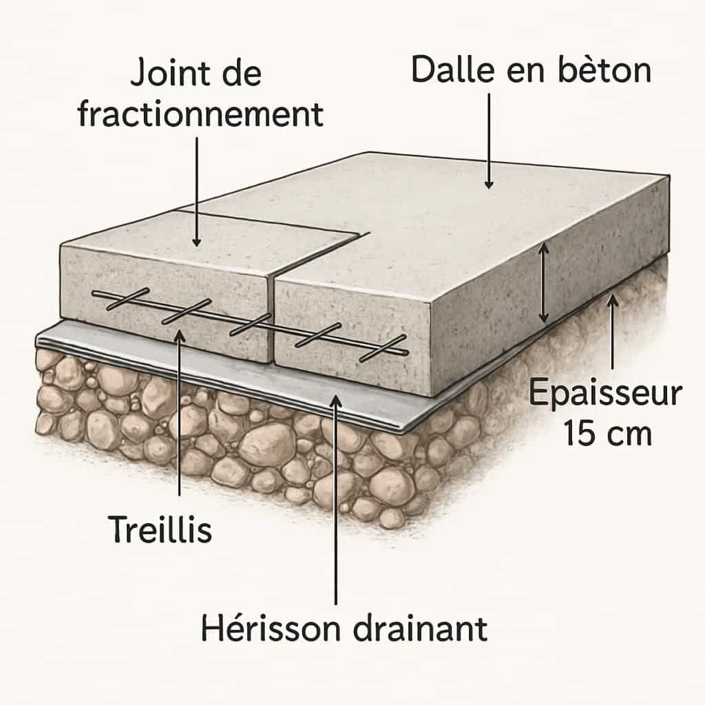 Découvrez le coût réel au m2 d'une dalle de garage en 2026, en fonction de l'épaisseur et des charges supportées. Guide complet pour bien estimer votre budget.