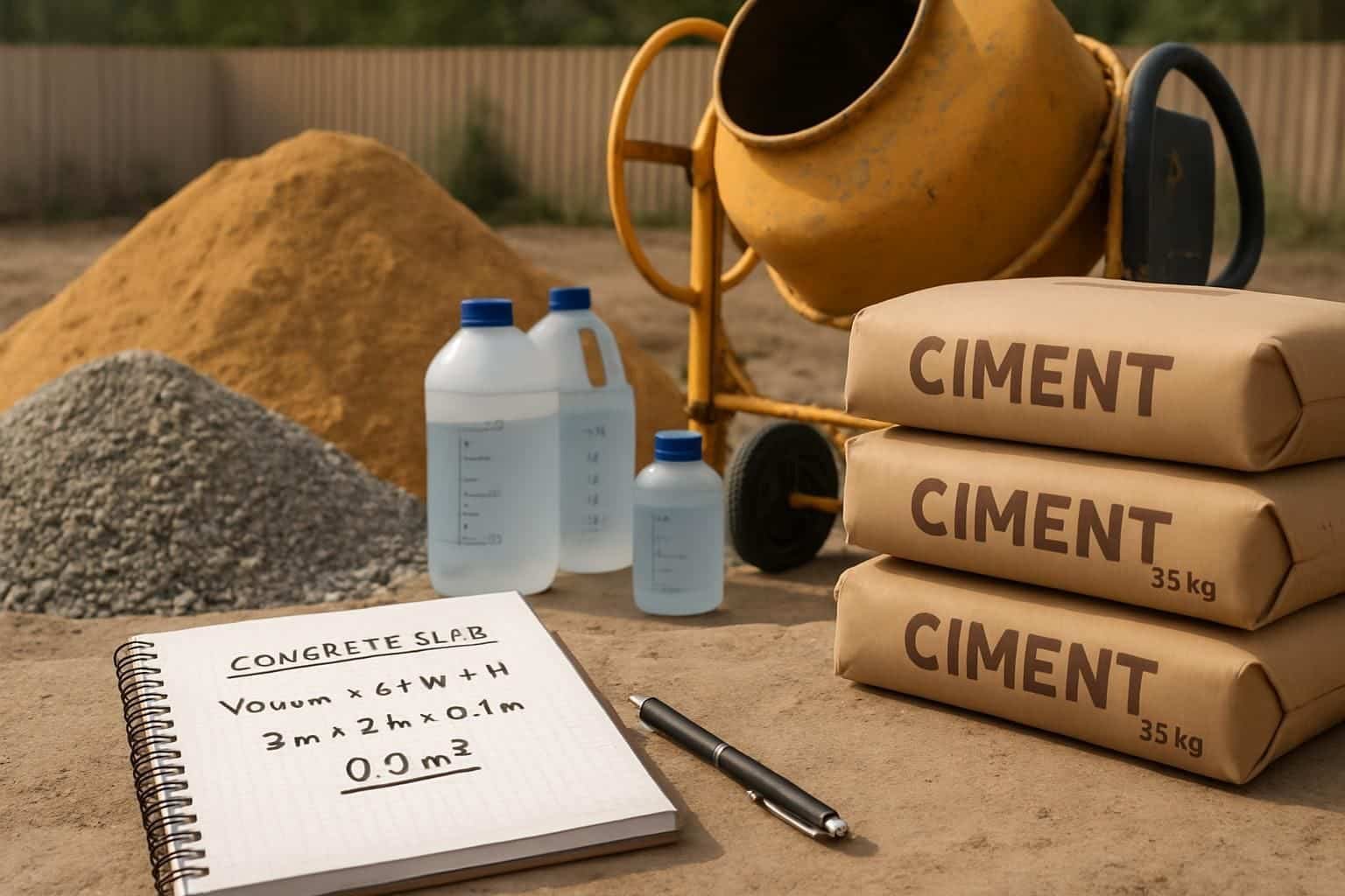 Découvrez comment doser correctement le béton pour une dalle : proportions des matériaux, méthodes de calcul et quantités nécessaires par mètre cube pour un béton de qualité.
