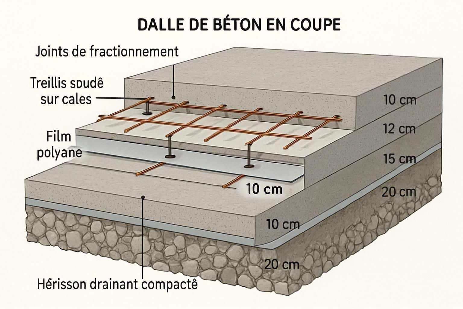 Découvrez comment choisir l'épaisseur idéale d'une dalle béton en fonction de son usage pour garantir solidité et durabilité de vos constructions.