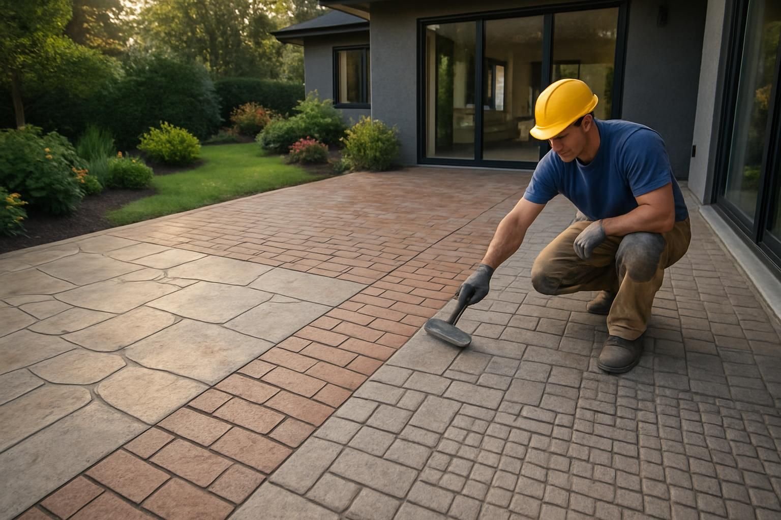 Découvrez tout sur la terrasse en béton imprimé : choisissez vos motifs, informez-vous sur les prix et apprenez les étapes de pose pour un extérieur design et durable.